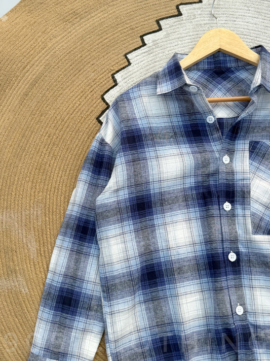 Boxy Ocean Fog Full sleeve shirt.