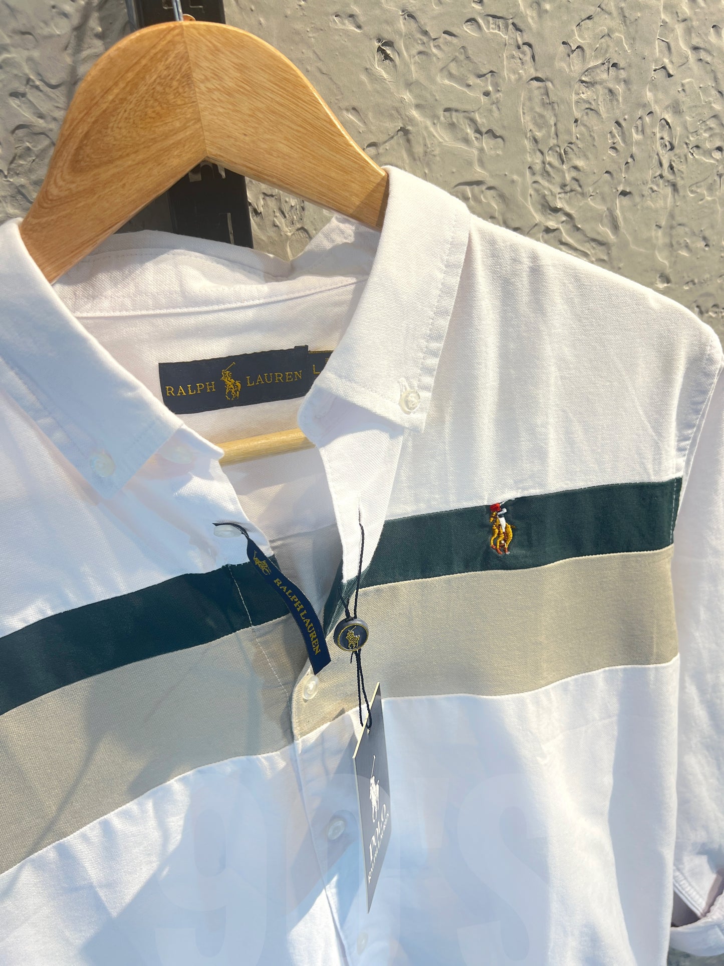 90's White Contrasted Oxford shirt
