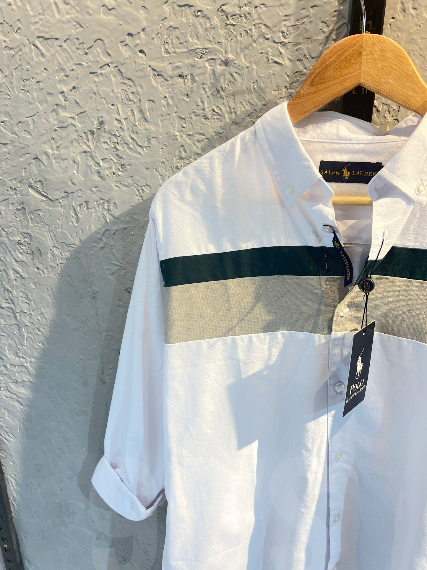 90's White Contrasted Oxford shirt