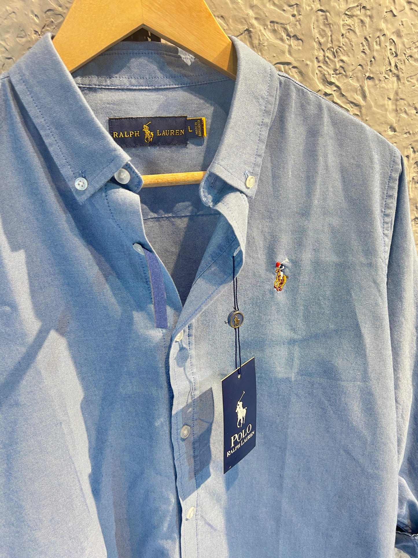 Ralph Lauren Sky Blue Solid Oxford Shirt