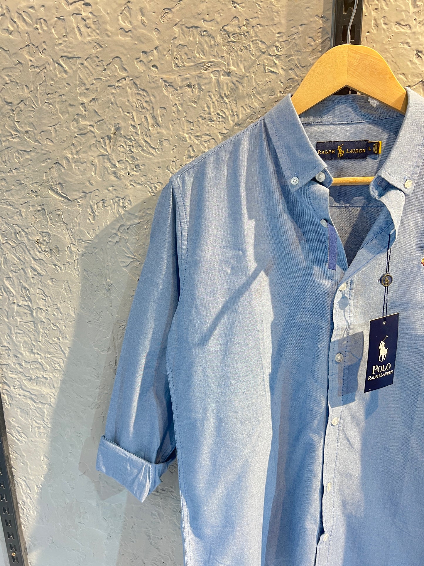 Ralph Lauren Sky Blue Solid Oxford Shirt