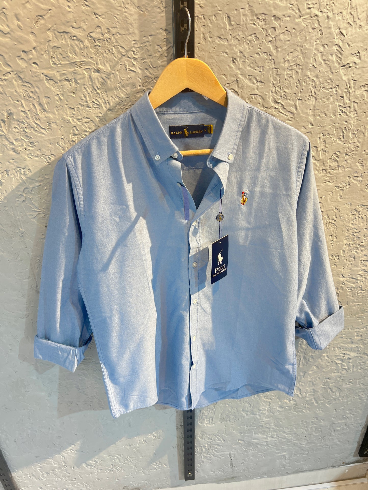 Ralph Lauren Sky Blue Solid Oxford Shirt