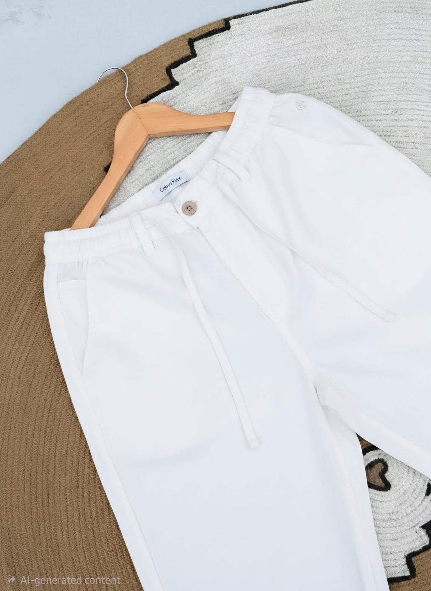 Baggy White Linen Pants