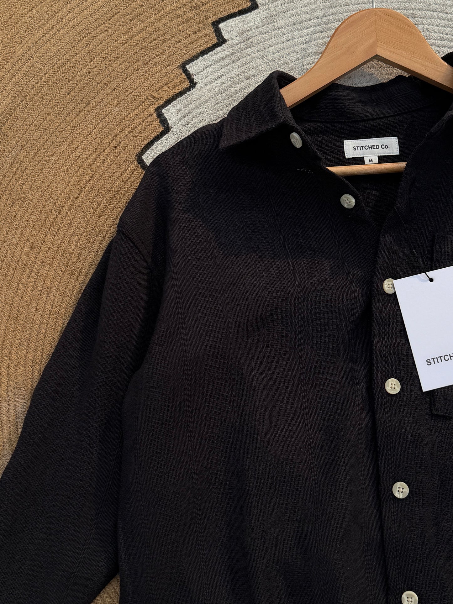 Fancy Black Boxy Shirt