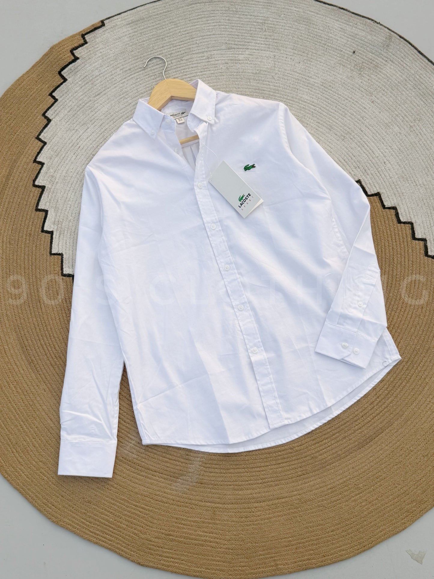LACOSTE White Full sleeve shirt.
