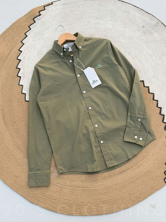 LACOSTE Olive Full sleeve shirt.