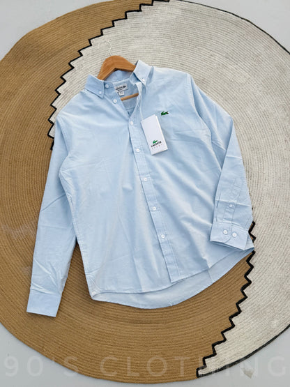 LACOSTE Sky Blue Full sleeve shirt