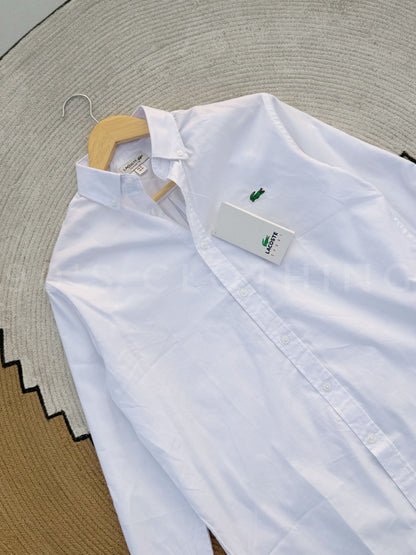 LACOSTE White Full sleeve shirt.