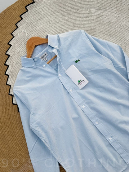 LACOSTE Sky Blue Full sleeve shirt