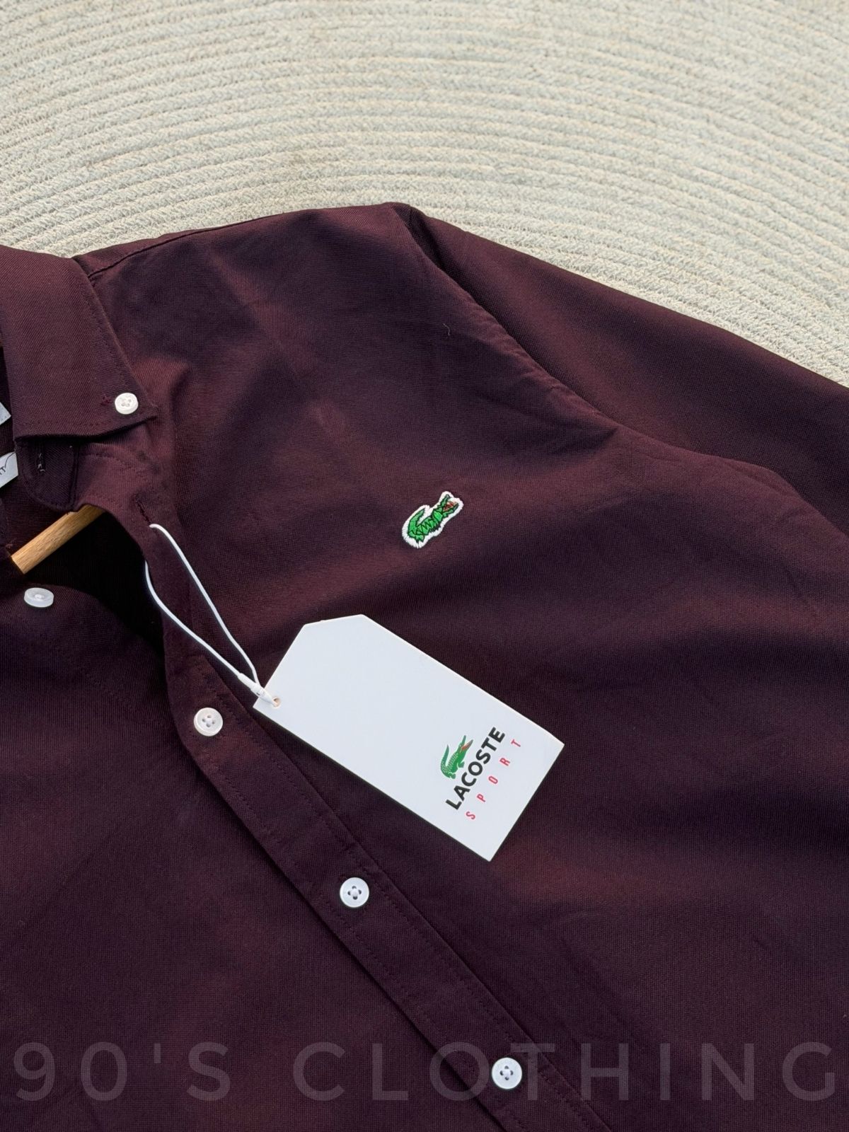 LACOSTE Burgundy Full sleeve shirt&nbsp;