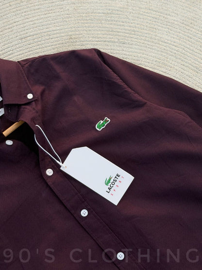 LACOSTE Burgundy Full sleeve shirt&nbsp;