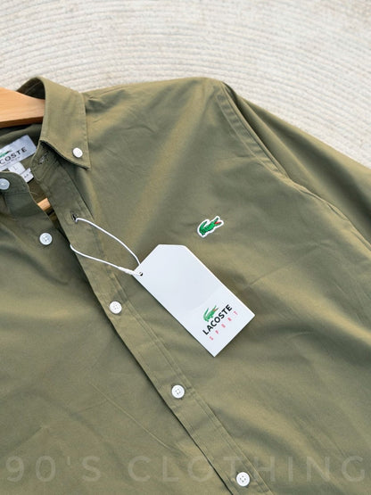 LACOSTE Olive Full sleeve shirt.