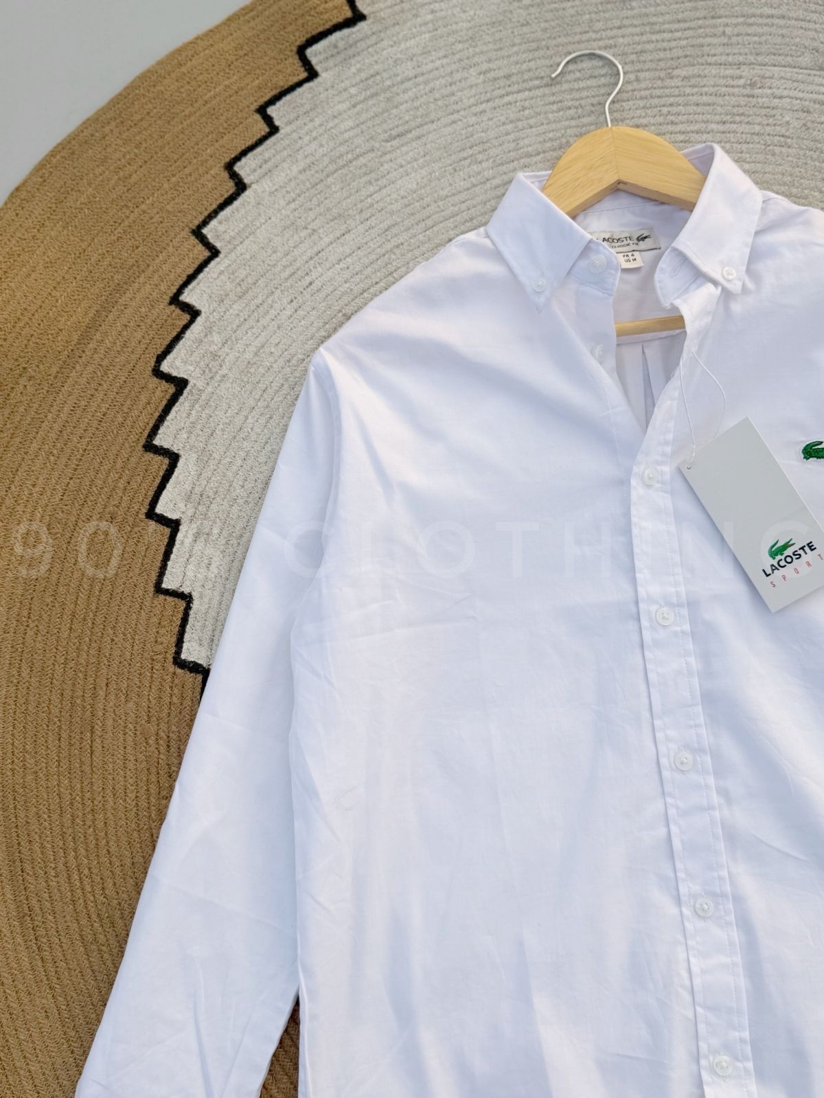 LACOSTE White Full sleeve shirt.