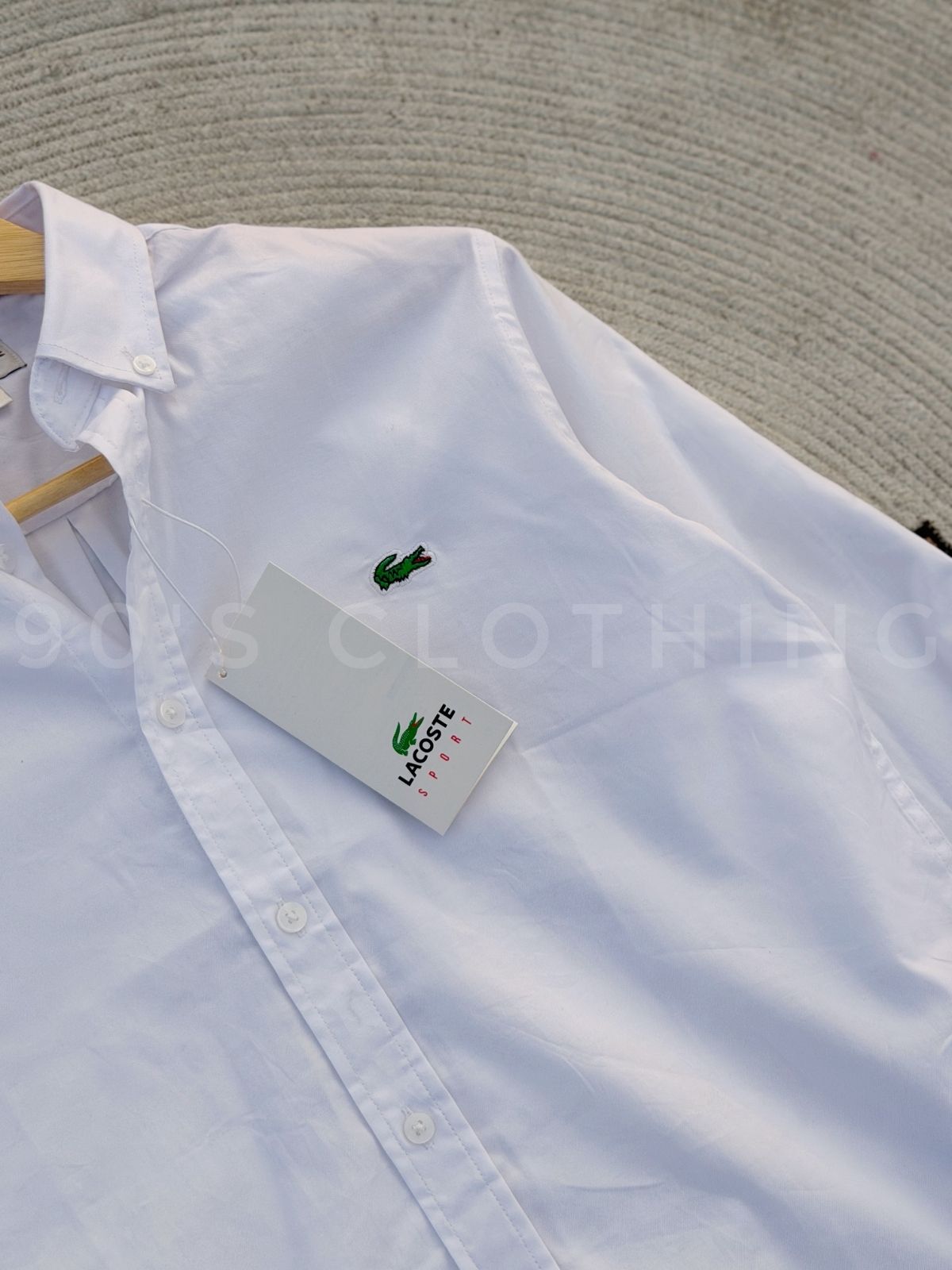 LACOSTE White Full sleeve shirt.