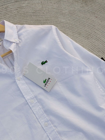 LACOSTE White Full sleeve shirt.