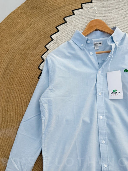 LACOSTE Sky Blue Full sleeve shirt
