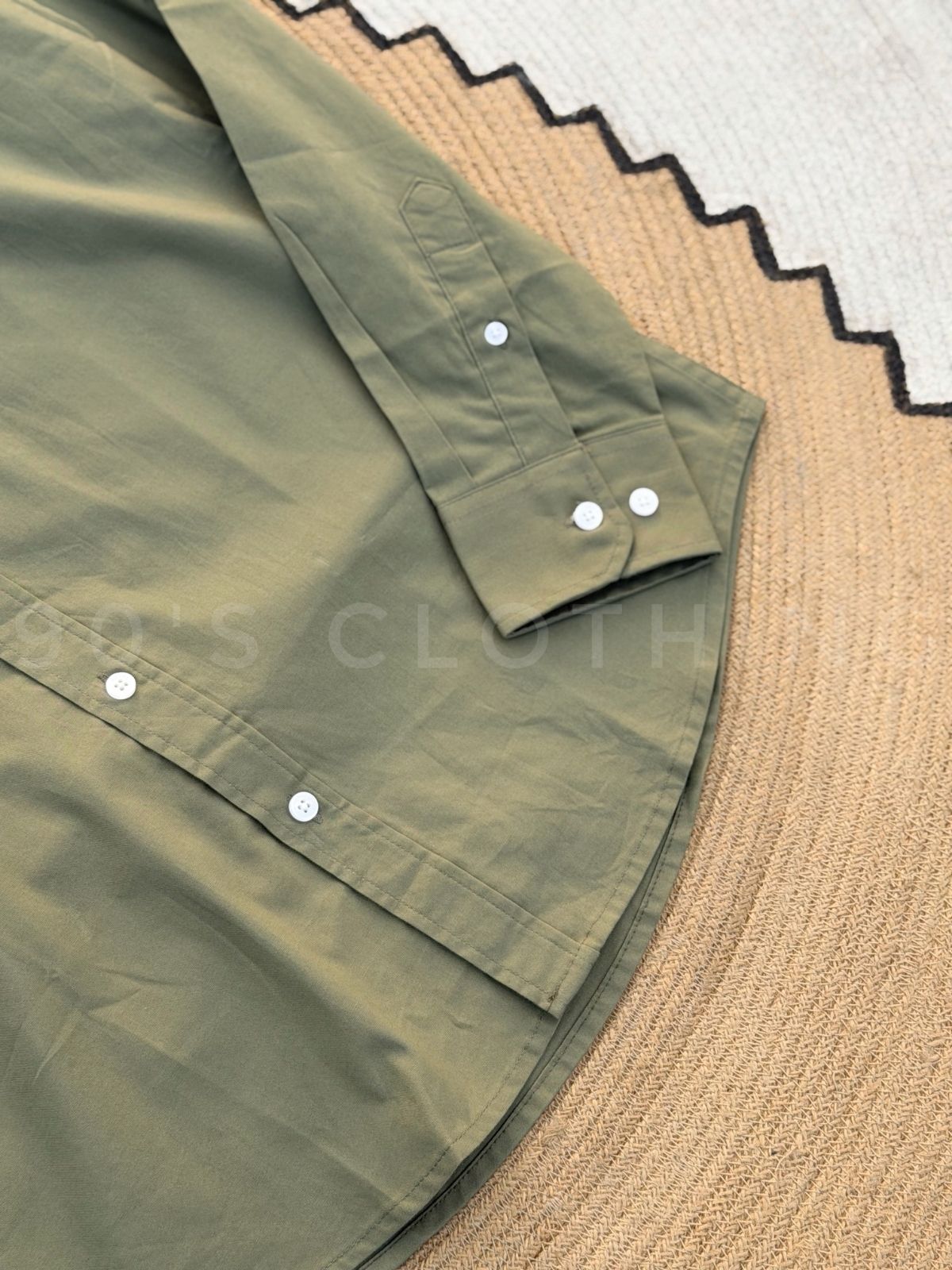 LACOSTE Olive Full sleeve shirt.