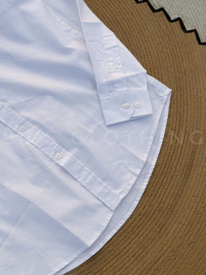 LACOSTE White Full sleeve shirt.