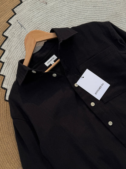 Fancy Black Boxy Shirt