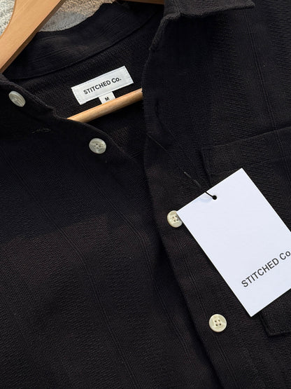 Fancy Black Boxy Shirt