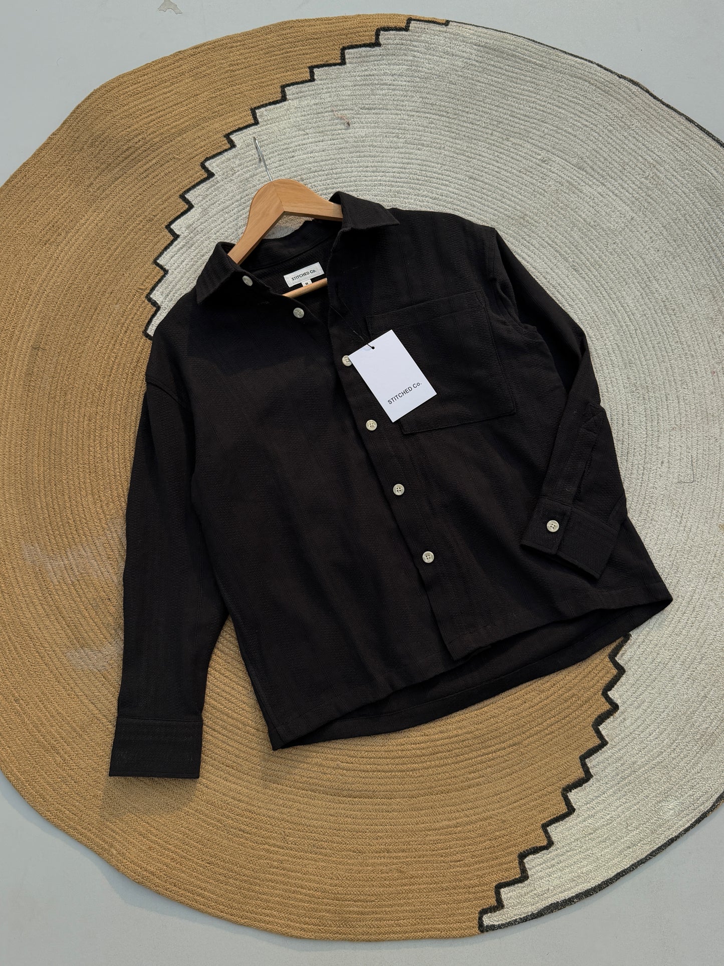 Fancy Black Boxy Shirt