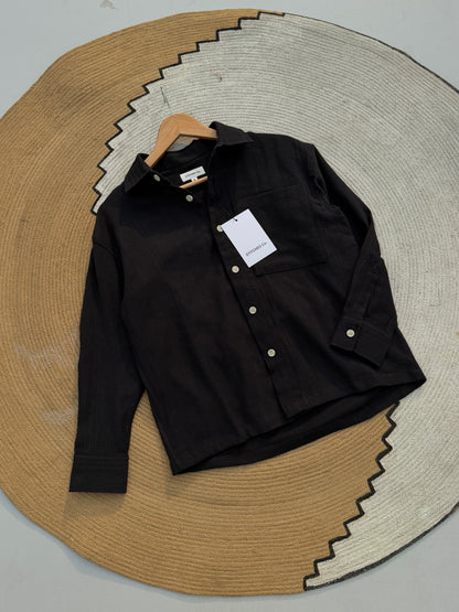 Fancy Black Boxy Shirt
