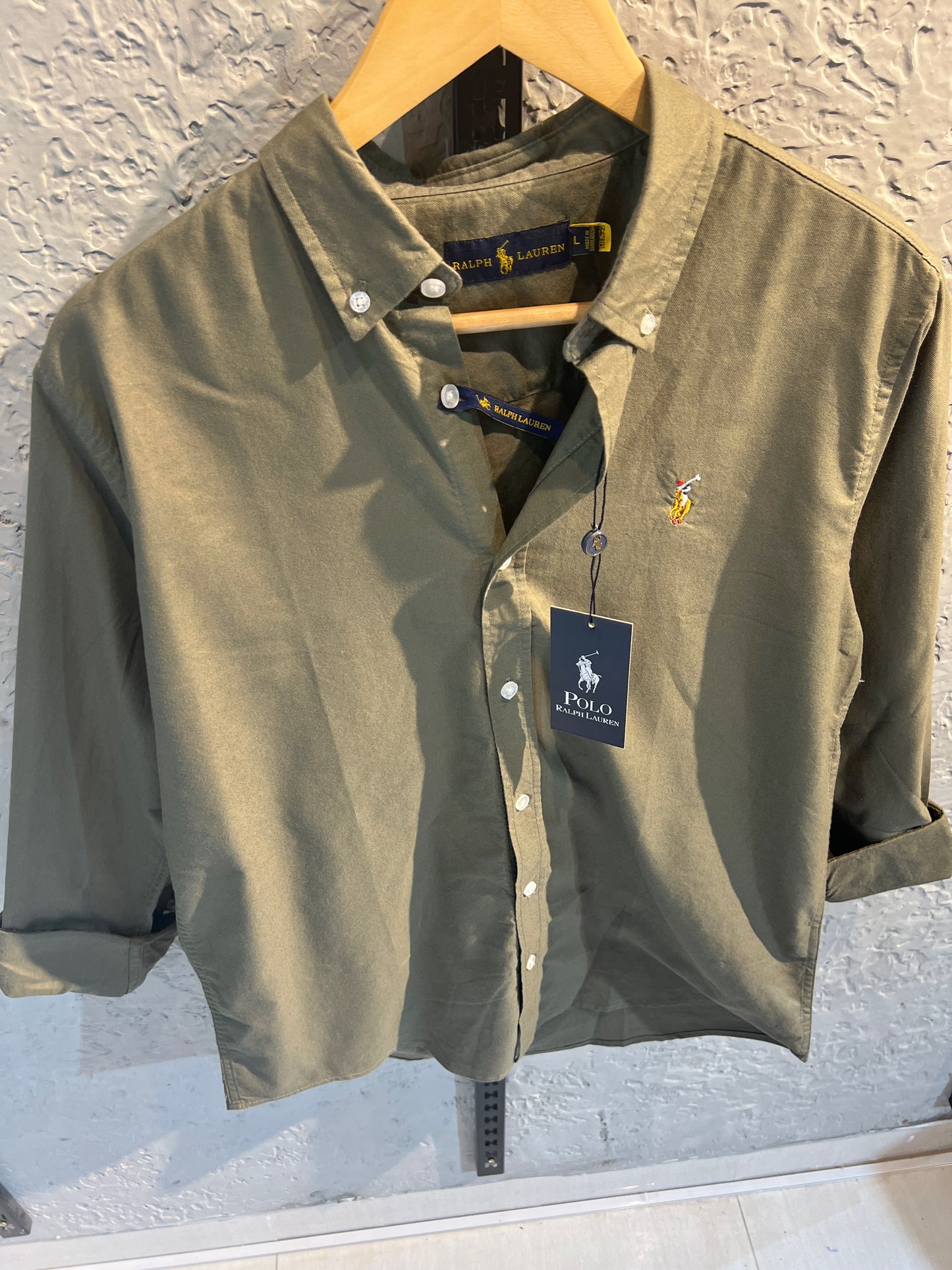 Ralph Lauren Olive Solid Oxford Shirt
