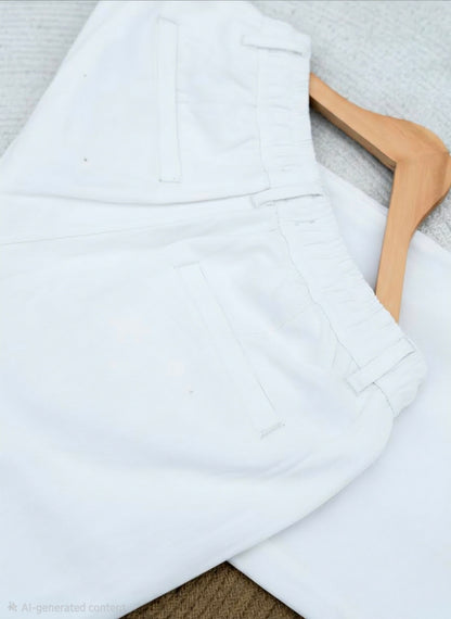 Baggy White Linen Pants