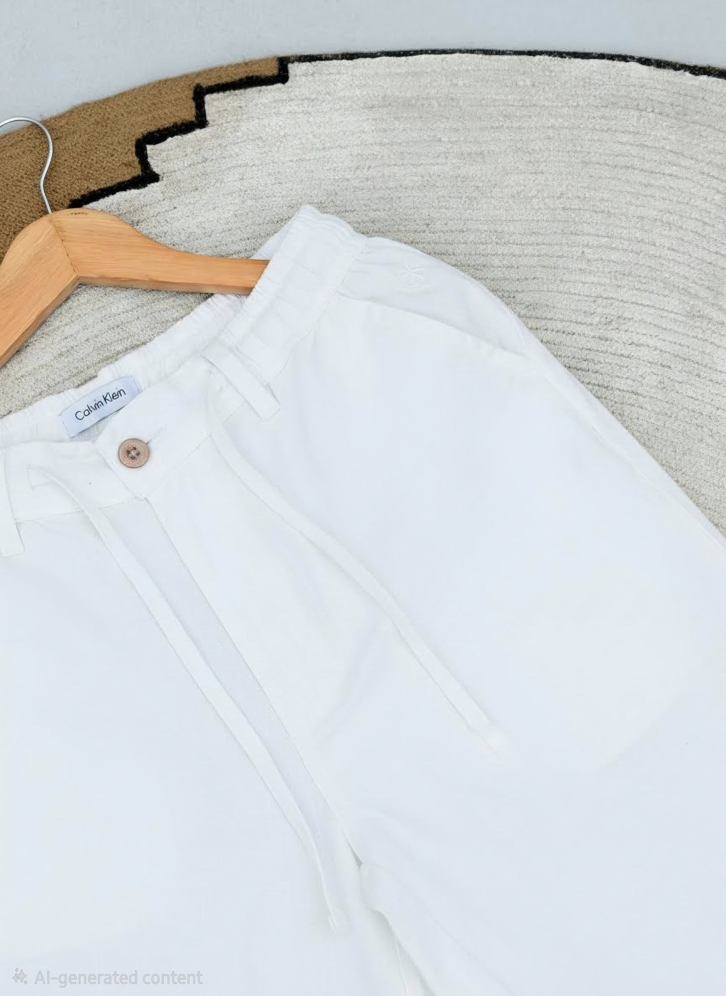 Baggy White Linen Pants