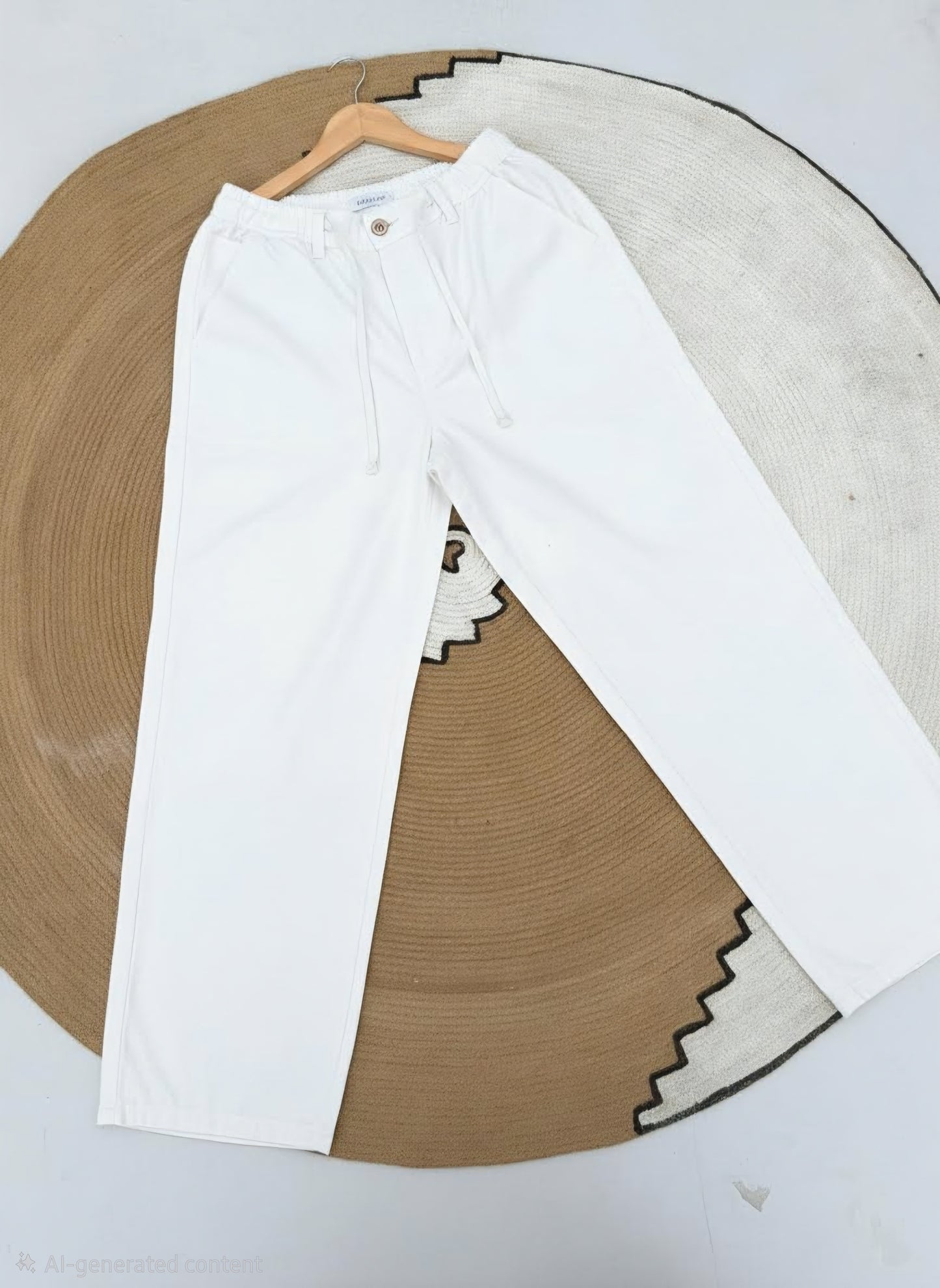 Baggy White Linen Pants