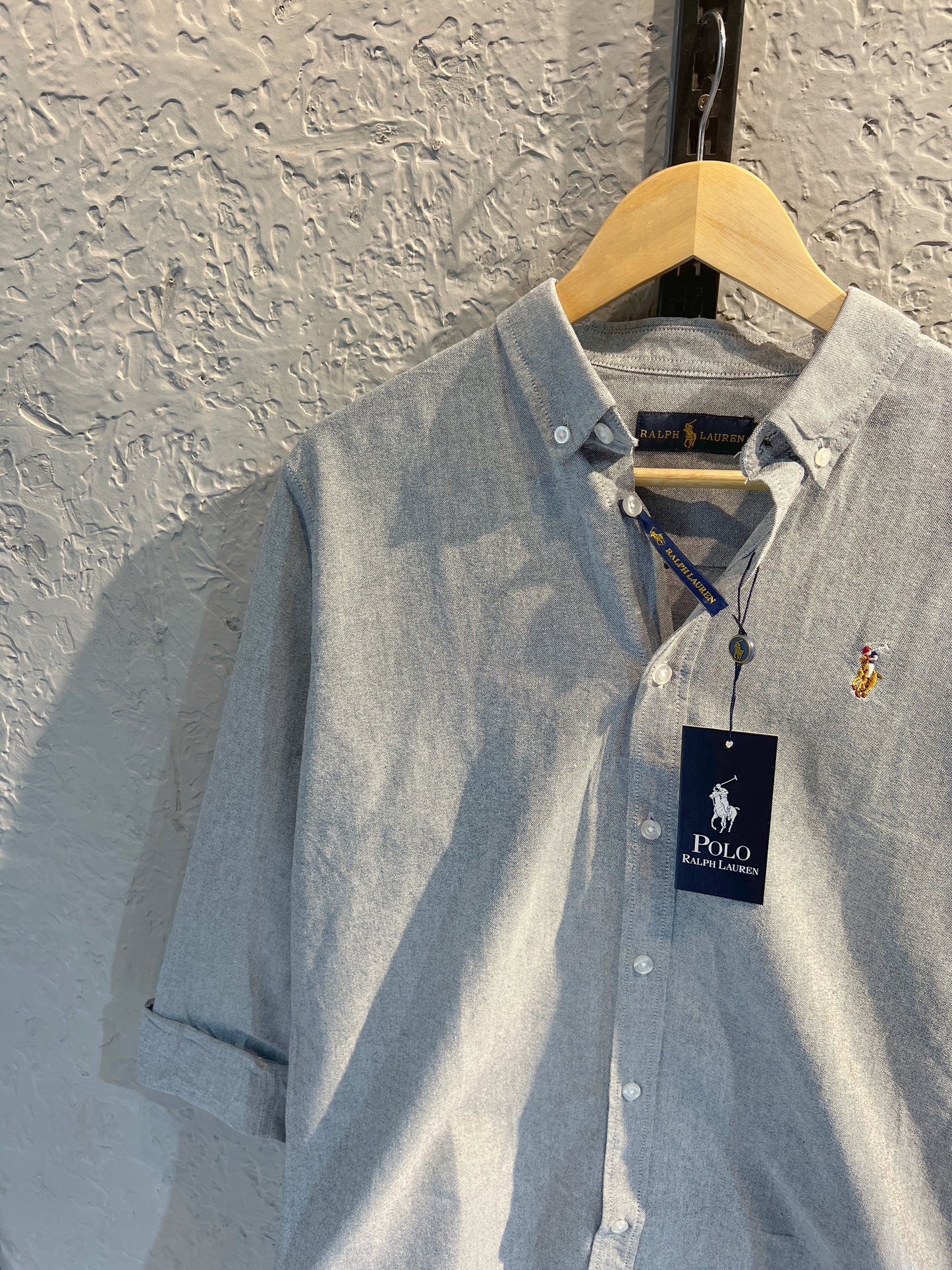 Ralph Lauren Gray Solid Oxford Shirt