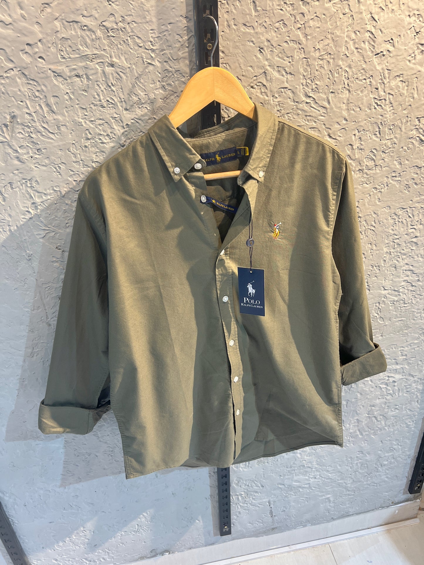 Ralph Lauren Olive Solid Oxford Shirt