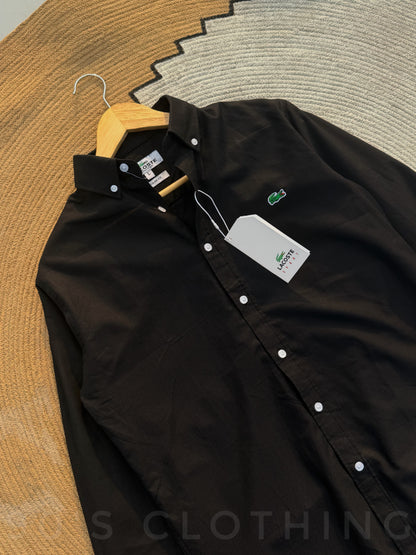 LACOSTE Black Full sleeve shirt.