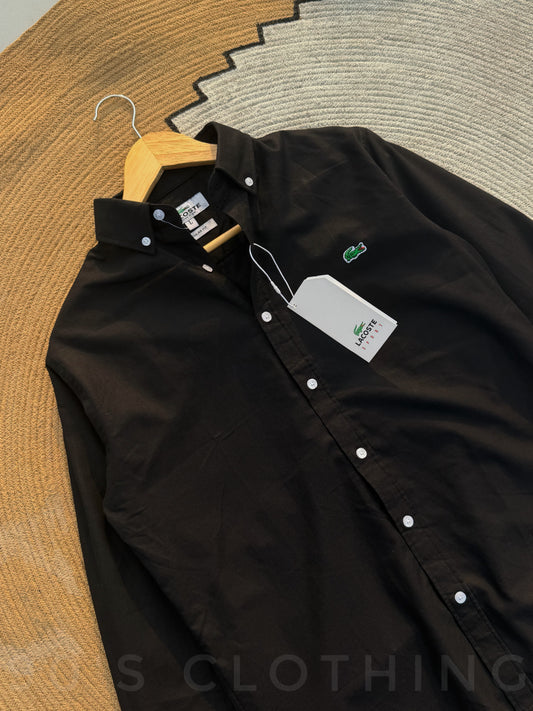 LACOSTE Black Full sleeve shirt.