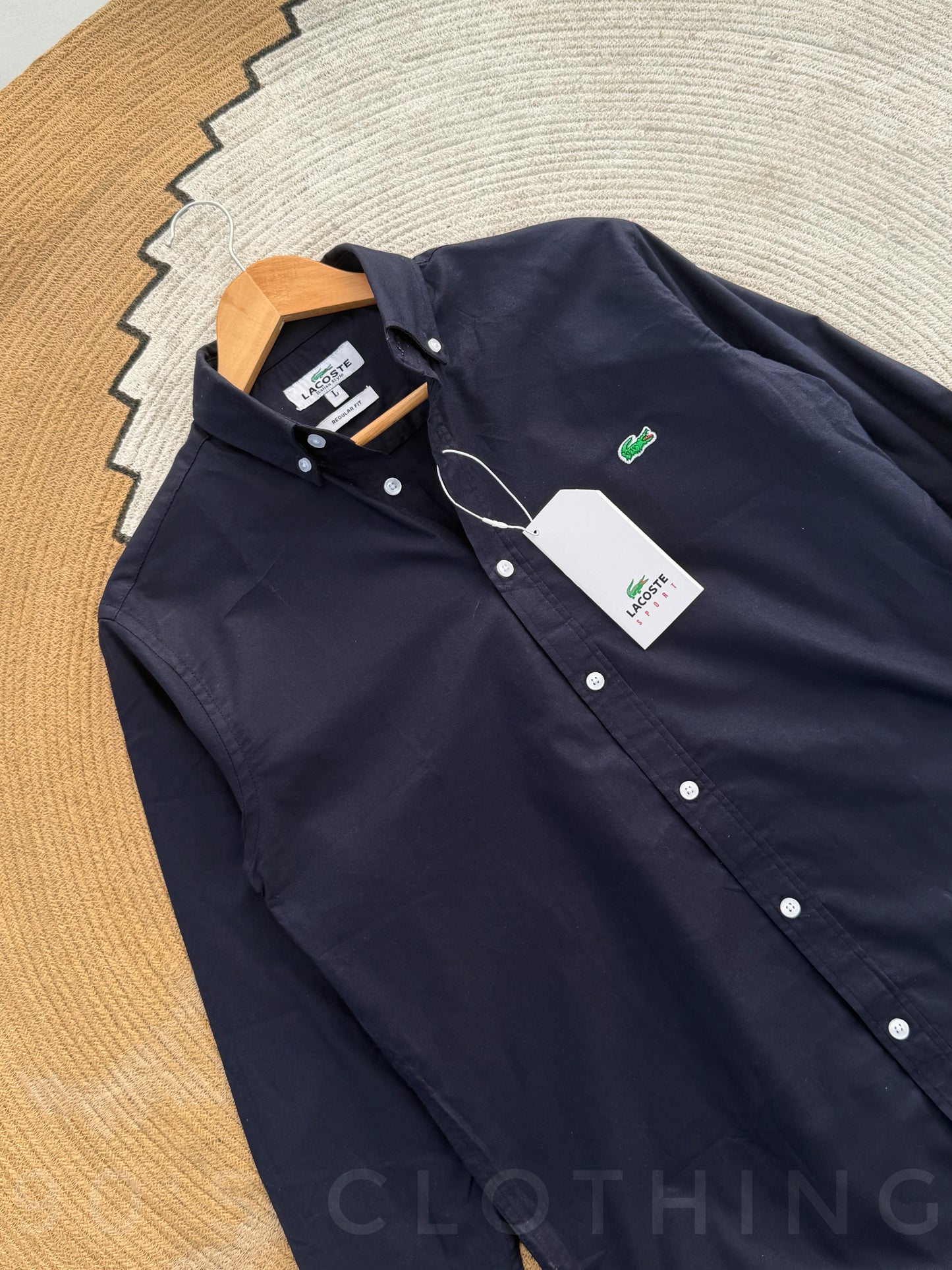 LACOSTE Navy blue Full sleeve shirt.
