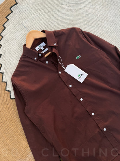 LACOSTE Espresso Full sleeve shirt.