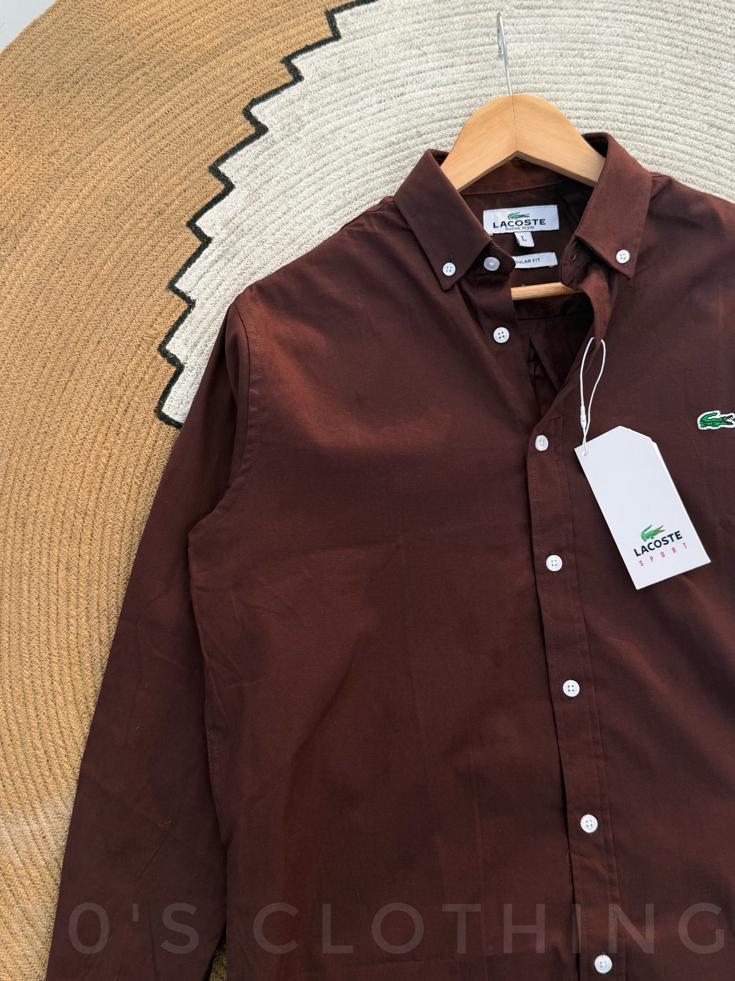 LACOSTE Espresso Full sleeve shirt.