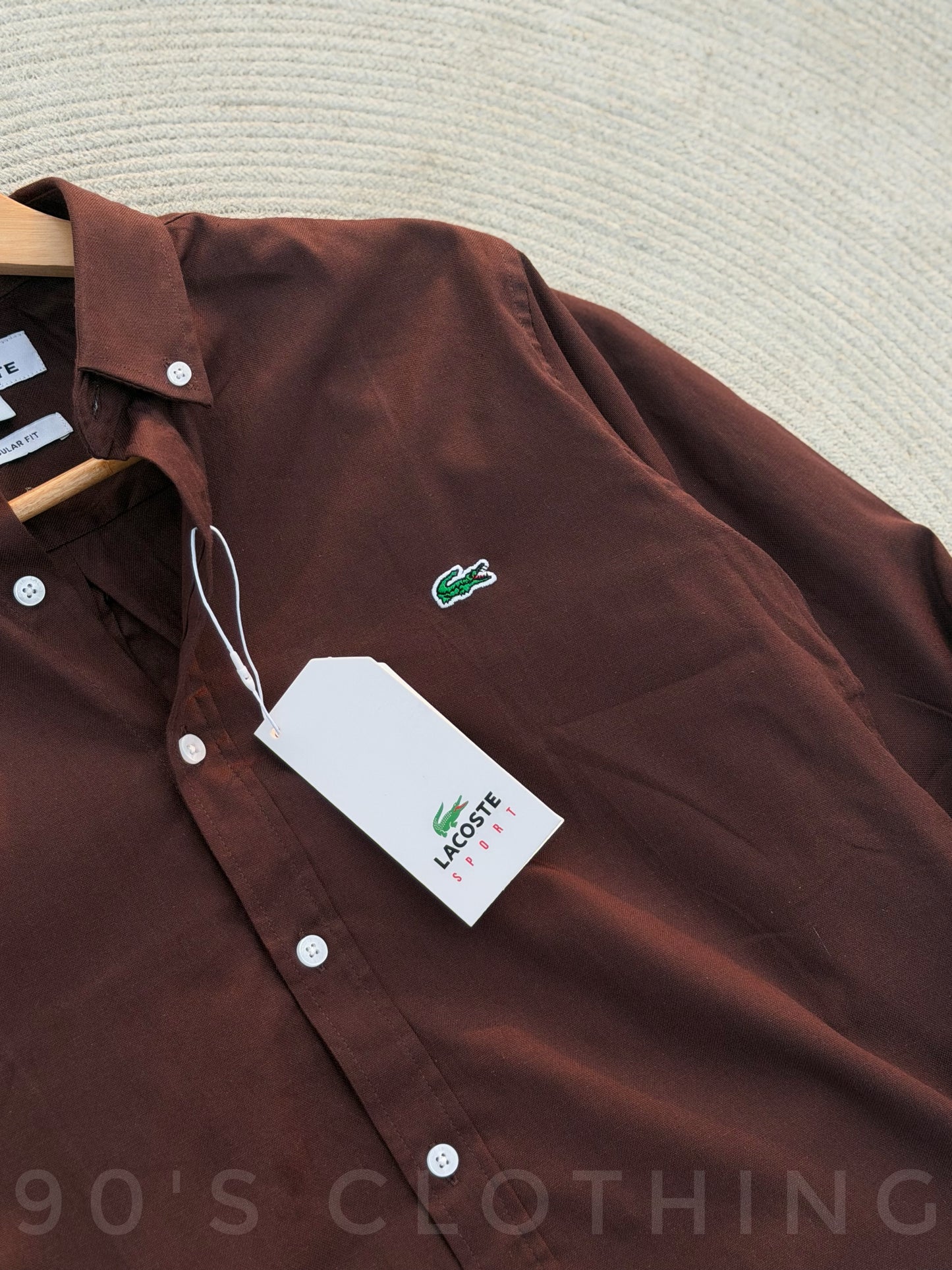 LACOSTE Espresso Full sleeve shirt.