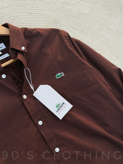 LACOSTE Espresso Full sleeve shirt.