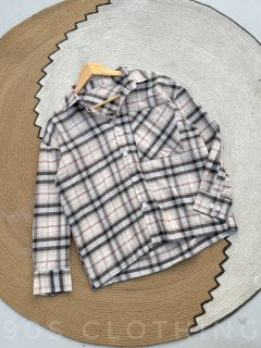 Boxy Sandstone Check Full sleeve shirt