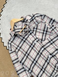 Boxy Sandstone Check Full sleeve shirt