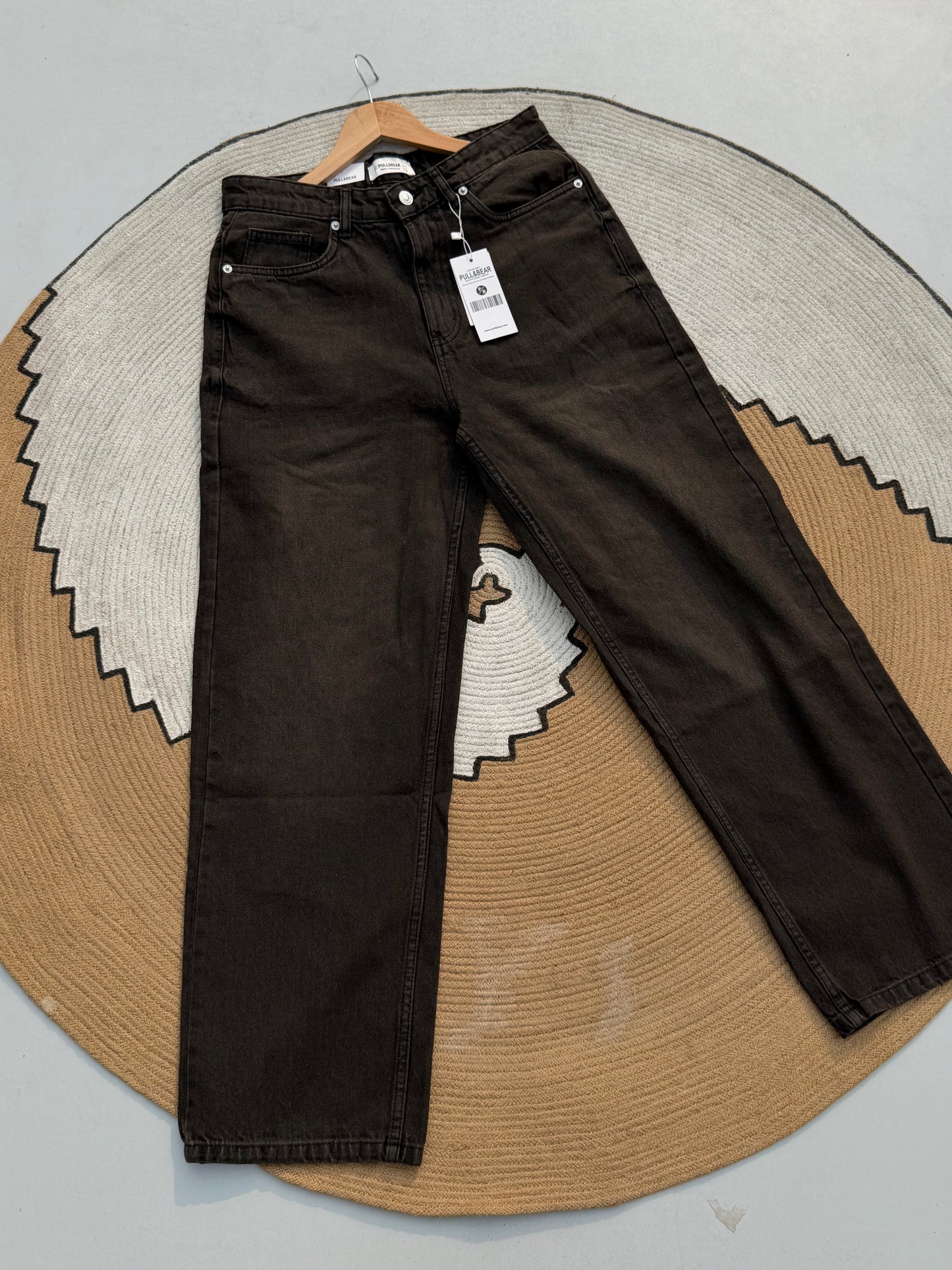 Baggy-Fit Washed Graphite Denim Pant