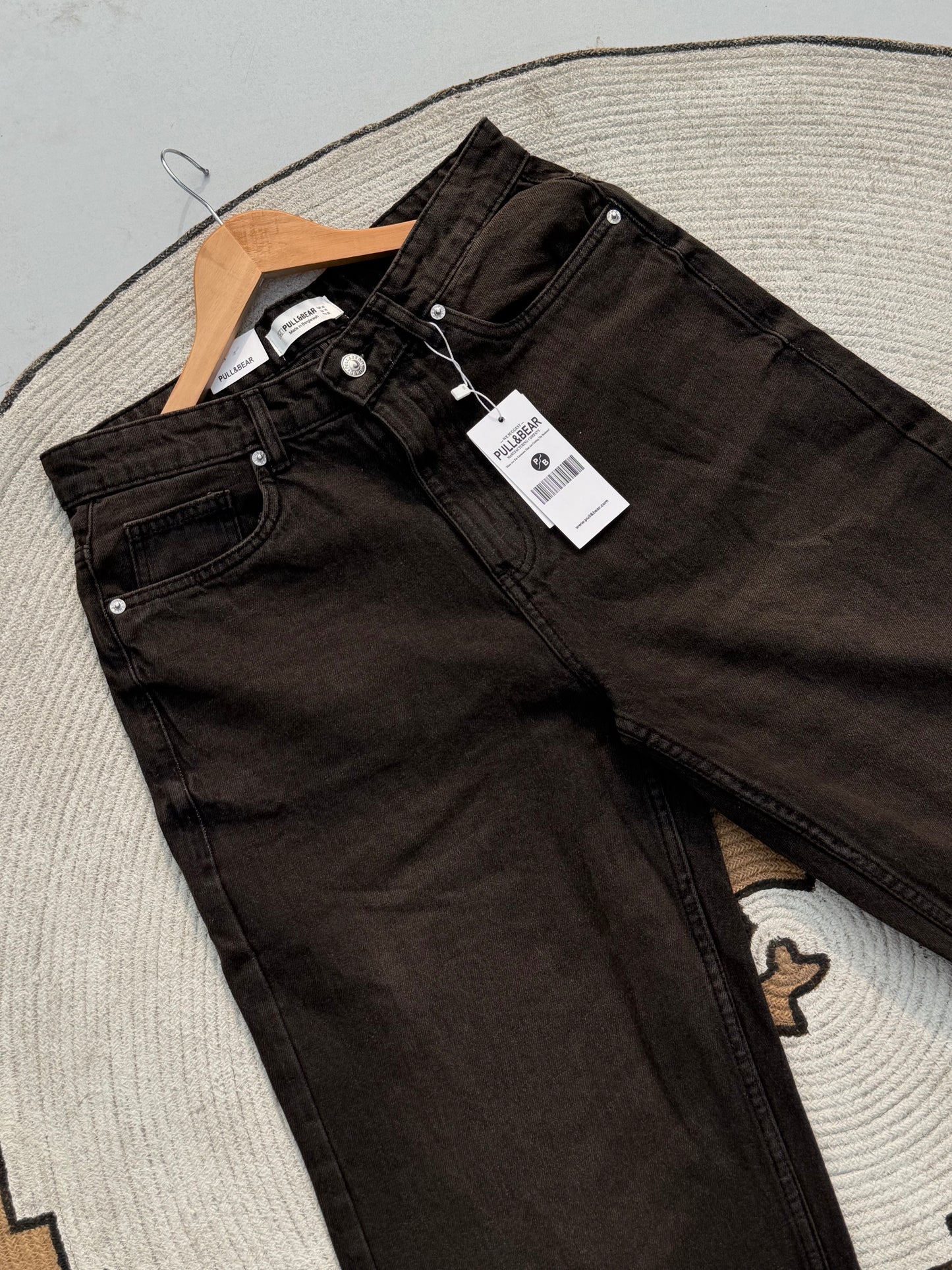 Baggy-Fit Washed Graphite Denim Pant