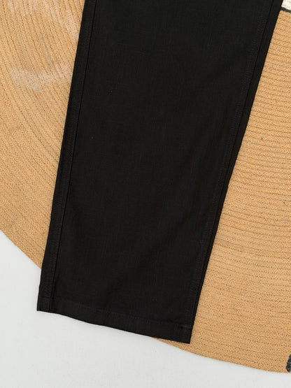 Baggy Black Linen Pants