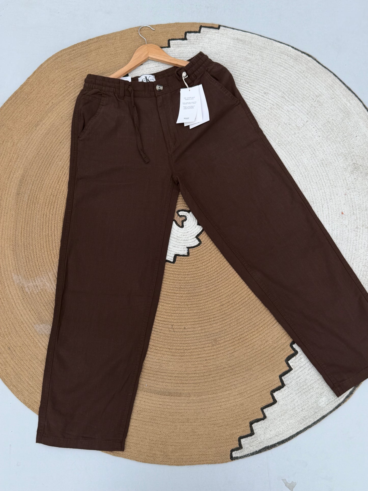 Baggy Coffee Linen Pants