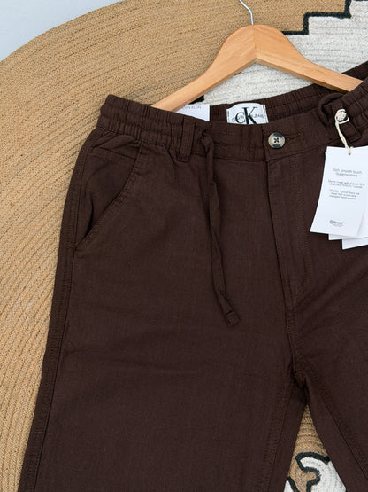 Baggy Coffee Linen Pants