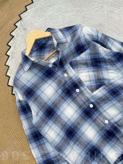 Boxy Ocean Fog Full sleeve shirt.